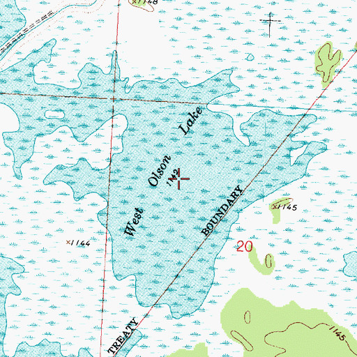 Topographic Map of West Olson Lake, MN