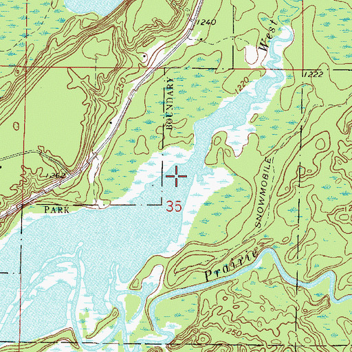 Topographic Map of West Savanna River, MN