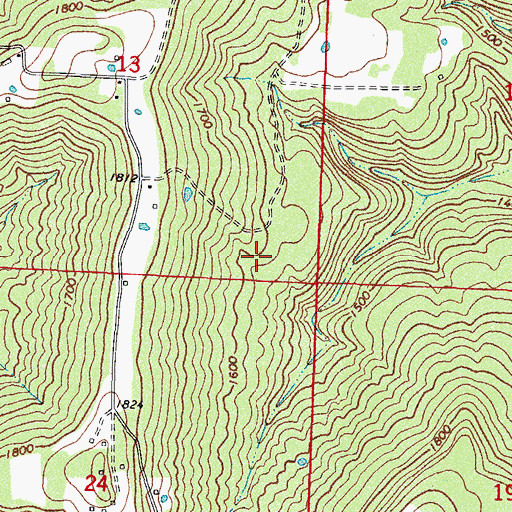 Topographic Map of Parricks Ridge, AR