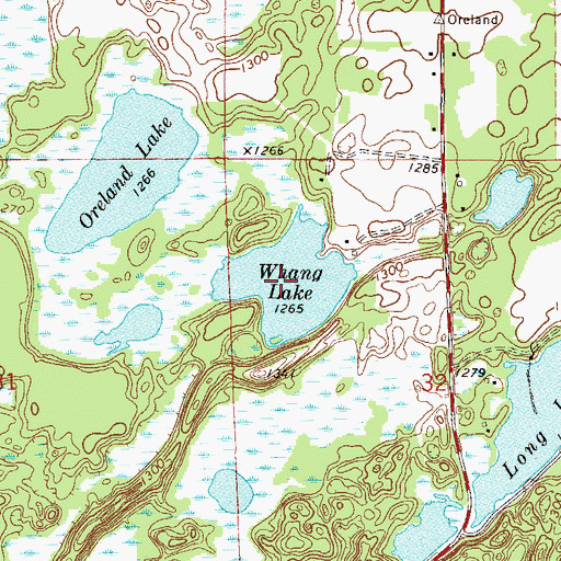 Topographic Map of Vang Lake, MN