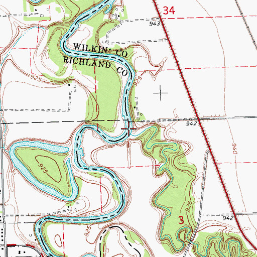 Topographic Map of Whisky Creek, MN