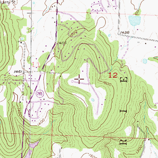 Topographic Map of Pierce Mountain, AR