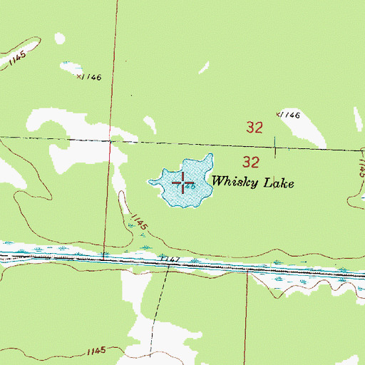 Topographic Map of Whisky Lake, MN