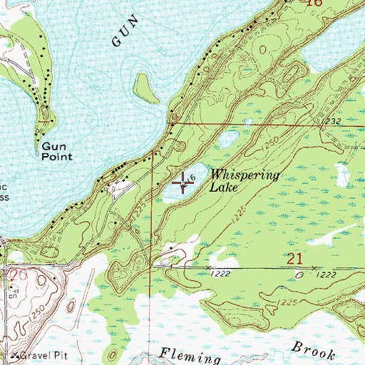Topographic Map of Whispering Lake, MN
