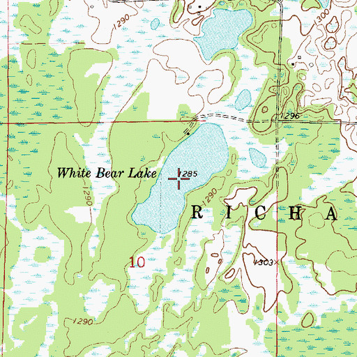 Topographic Map of White Bear Lake, MN
