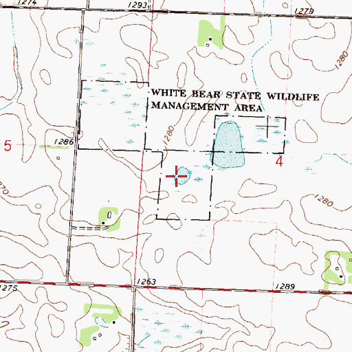 Topographic Map of White Bear State Wildlife Management Area, MN