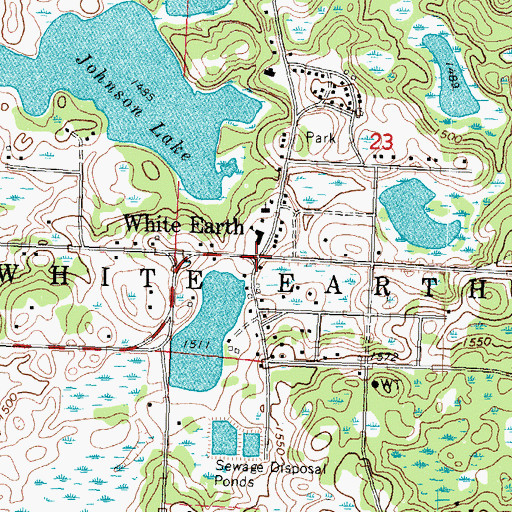 Topographic Map of White Earth, MN
