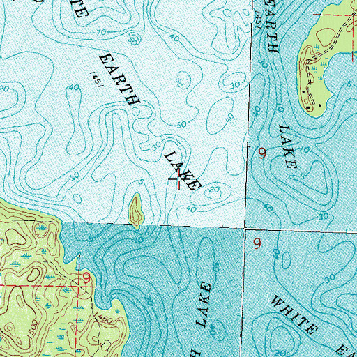 Topographic Map of White Earth Lake, MN