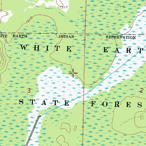 Topographic Map of White Earth State Forest, MN