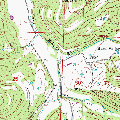 Topographic Map of Porters Store (historical), AR