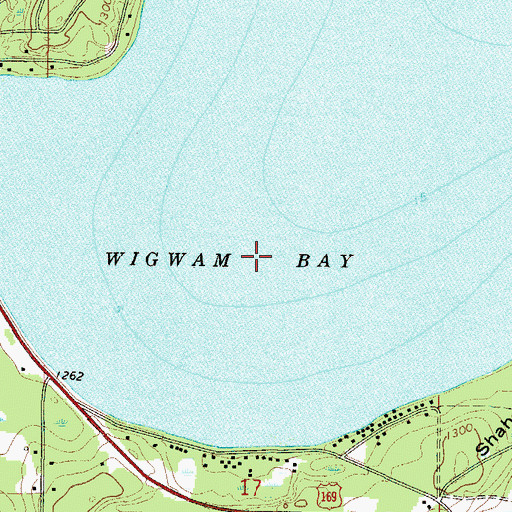 Topographic Map of Wigwam Bay, MN