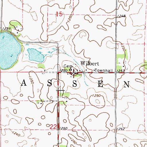 Topographic Map of Wilbert, MN