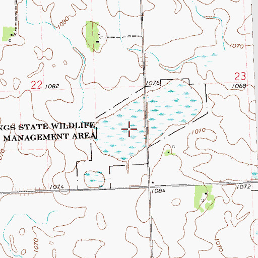 Topographic Map of Wild Wings State Wildlife Management Area, MN