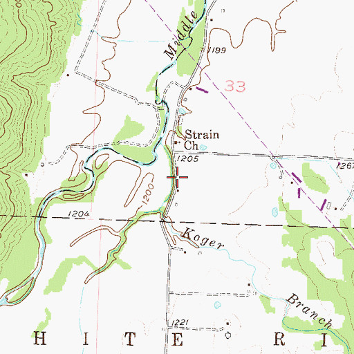 Topographic Map of Prathers Mill (historical), AR