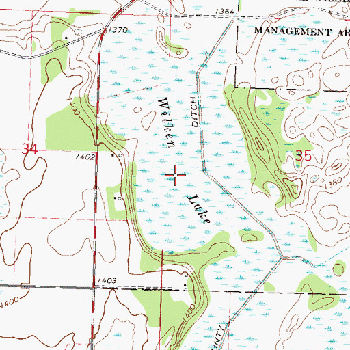 Topographic Map of Wilken Lake, MN