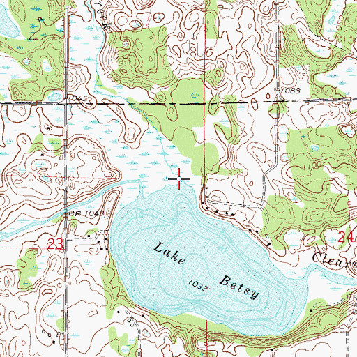 Topographic Map of Willow Creek, MN