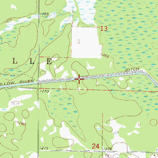 Topographic Map of Willow River Ditch, MN