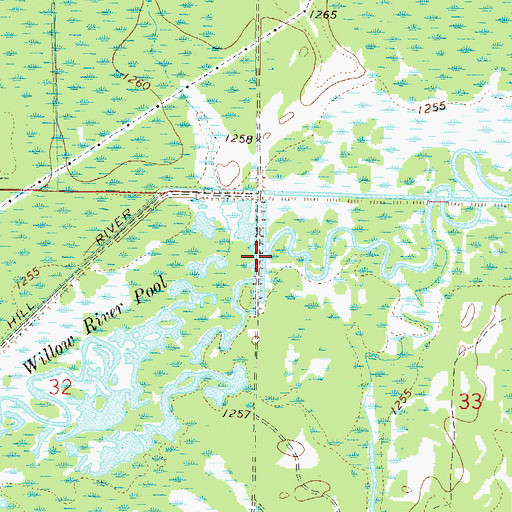Topographic Map of Willow River Pool, MN
