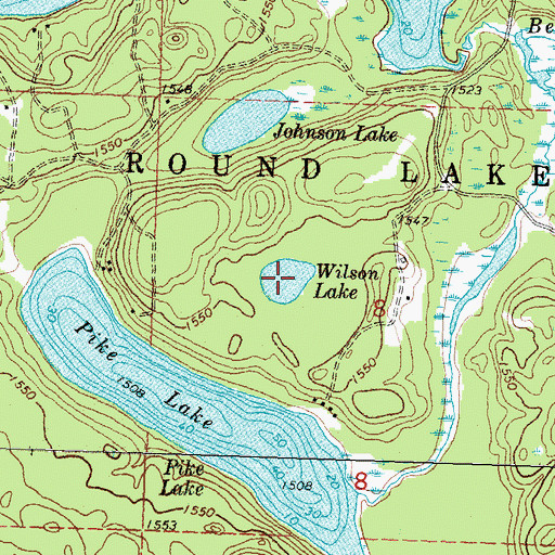 Topographic Map of Wilson Lake, MN