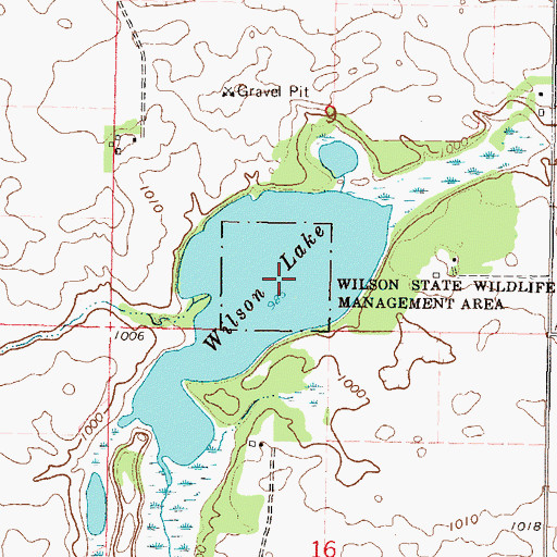Topographic Map of Wilson State Wildlife Management Area, MN