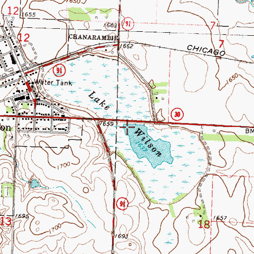 Topographic Map of Lake Wilson, MN