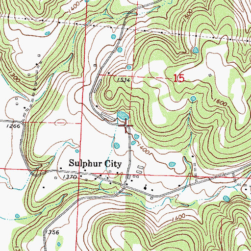 Topographic Map of Rocky Comfort Church (historical), AR