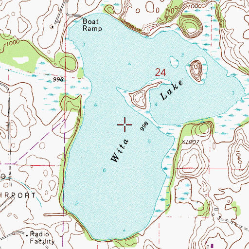 Topographic Map of Wita Lake, MN