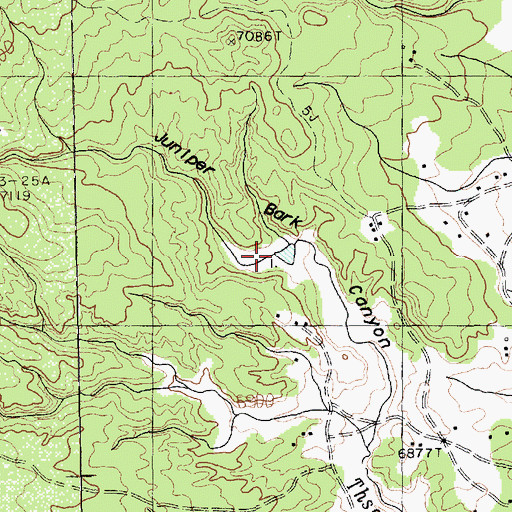 Topographic Map of Juniper Bark Canyon, AZ
