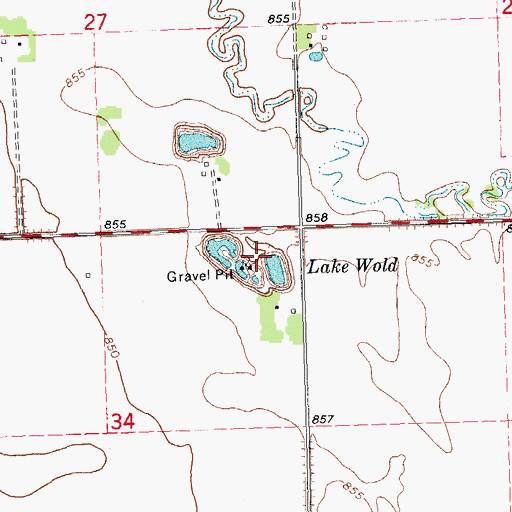 Topographic Map of Lake Wold, MN