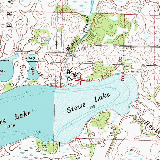 Topographic Map of Wolf Creek, MN