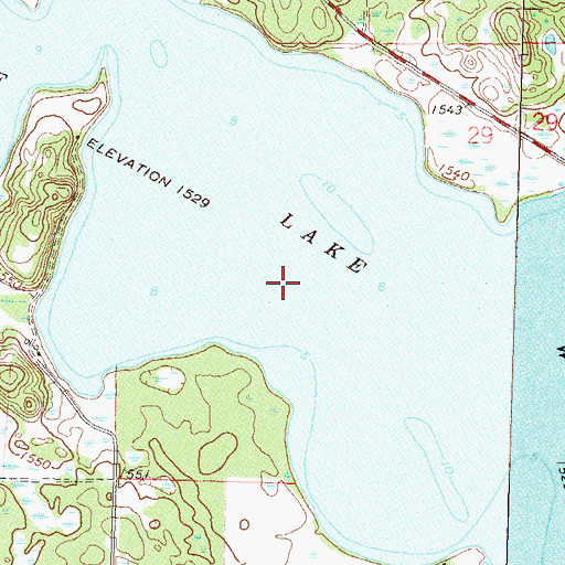 Topographic Map of Wolf Lake, MN
