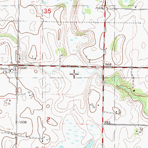 Topographic Map of Wolfe Lake, MN
