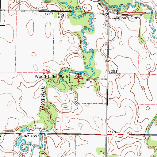 Topographic Map of Wood Lake Park, MN
