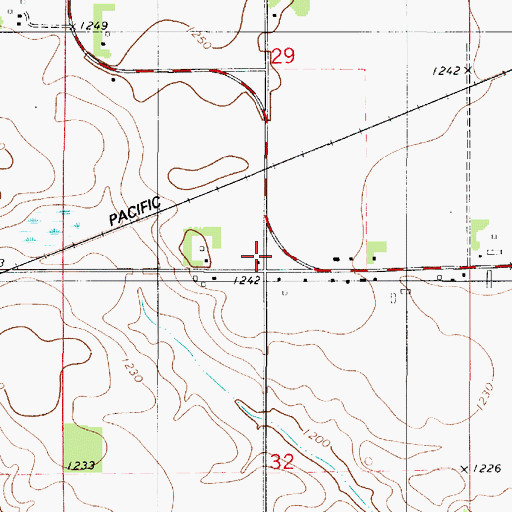 Topographic Map of Woodland School, MN