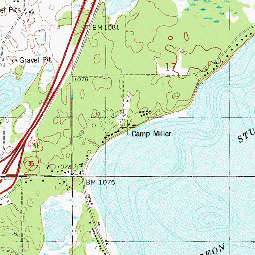 Topographic Map of YMCA Camp, MN
