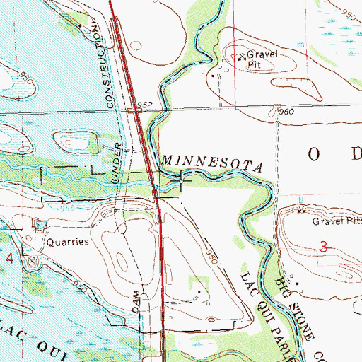 Topographic Map of Yellow Bank River, MN