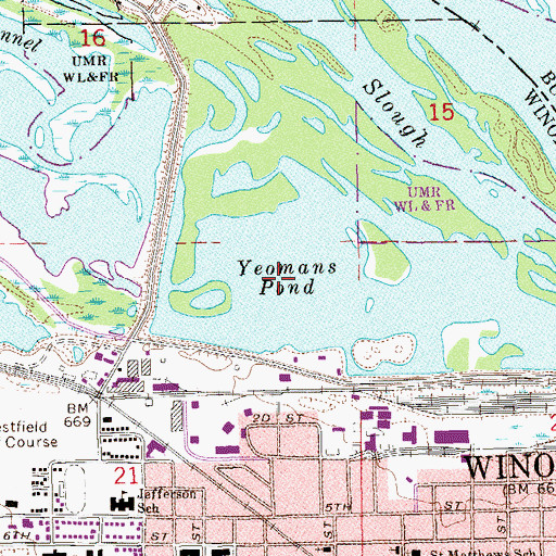 Topographic Map of Yeomans Pond, MN