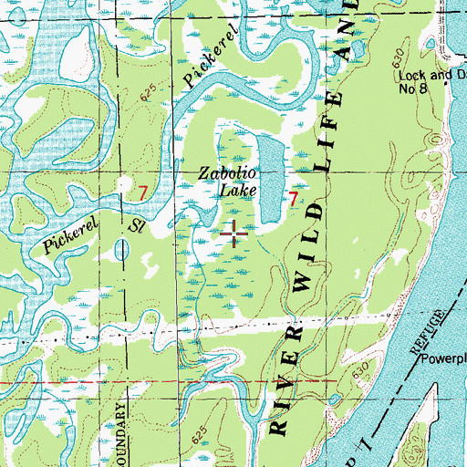 Topographic Map of Zabolio Lake, MN