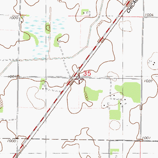Topographic Map of Zion Cemetery, MN