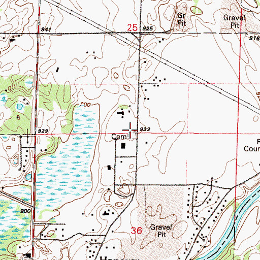 Topographic Map of Zion Church, MN