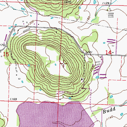 Topographic Map of South Mayberry Mountain, AR