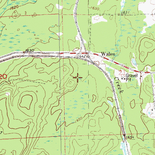 Topographic Map of Wales, MN
