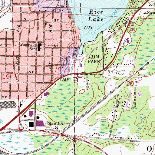 Topographic Map of Cuyuna Range, MN