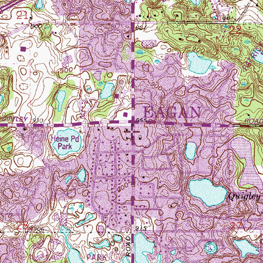Topographic Map of Eagan, MN