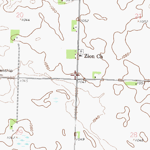 Topographic Map of Louriston, MN