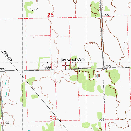 Topographic Map of Deerwood, MN