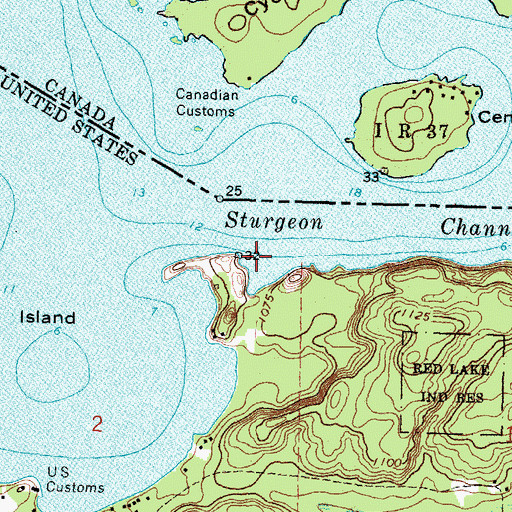 Topographic Map of Butterfield Harbor, MN