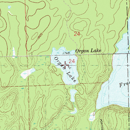 Topographic Map of Organ Lake, MN