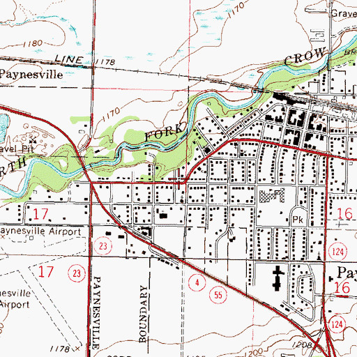 Topographic Map of Bonanza Valley, MN