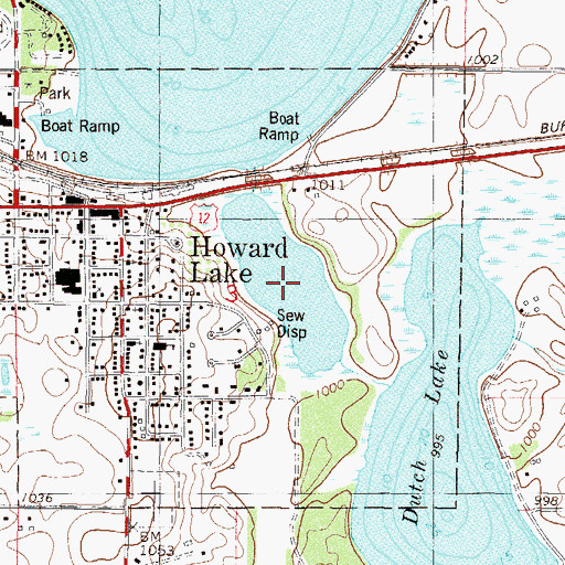 Topographic Map of Mallard Pass Lake, MN